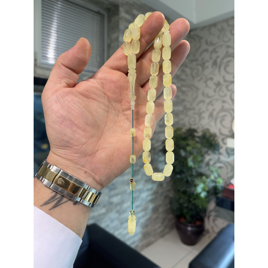 Özel Usta İşçilikli Sistemli Damla Kehribar Tesbih Bna410,Damla Kehribar Tesbih