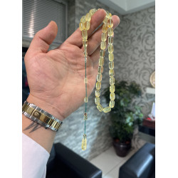 Özel Usta İşçilikli Sistemli Damla Kehribar Tesbih Bna412