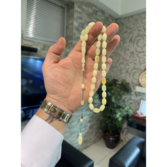 Özel Usta İşçilikli Sistemli Damla Kehribar Tesbih Bna413,Damla Kehribar Tesbih