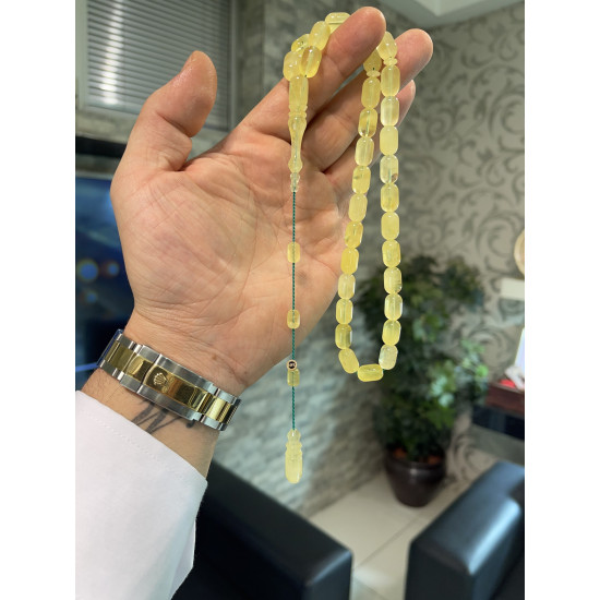 Özel Usta İşçilikli Sistemli Damla Kehribar Tesbih Bna414,Damla Kehribar Tesbih