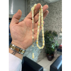 Özel Usta İşçilikli Sistemli Damla Kehribar Tesbih Bna415