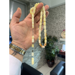 Özel Usta İşçilikli Sistemli Damla Kehribar Tesbih Bna429