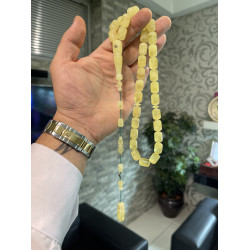 Özel Usta İşçilikli Sistemli Pırlanta Takma Damla Kehribar Tesbih Bna431