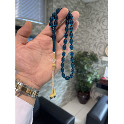 Özel Usta İşçilikli Trabzon Kazazlı Ateş Kehribar Tesbih Ak1644