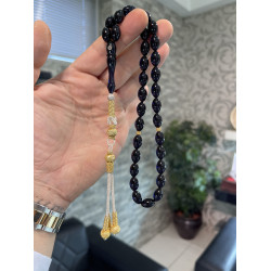 Özel Usta İşçilikli Trabzon Kazazlı Ateş Kehribar Tesbih Ak1646