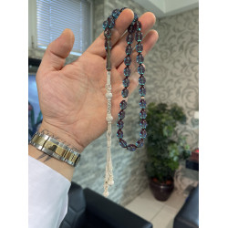 Özel Usta İşçilikli Trabzon Kazazlı Ateş Kehribar Tesbih Ak1648