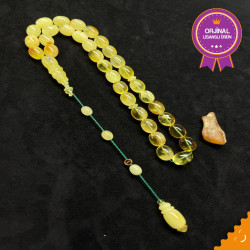 Özel Usta İşçilikli Sistemli Damla Kehribar Tesbih Bna449