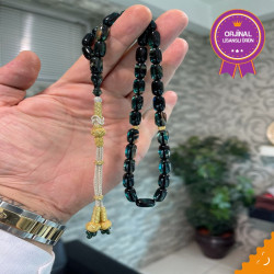 Özel Usta İşçilikli Trabzon Kazazlı Ateş Kehribar Tesbih Ak1757