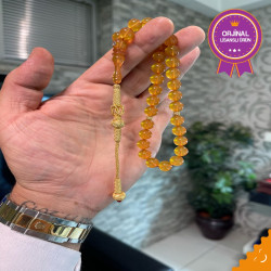 Özel Usta İşçilikli Trabzon Kazazlı Zar Kehribar Tesbih Zk328