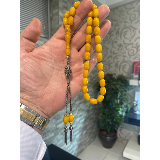 Özel Püskül Takımlı Zar Kehribar Tesbih Zk215,Zar Kehribar Tesbih