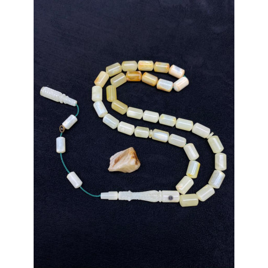 Özel Usta İşçilikli Sistemli Damla Kehribar Tesbih Bna325,Damla Kehribar Tesbih