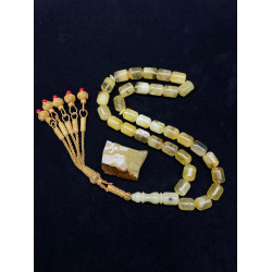 Özel Usta İşçilikli Trabzon Kazazlı Damla Kehribar Tesbih Bna320