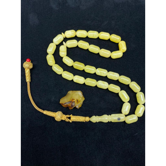 Özel Usta İşçilikli Trabzon Kazazlı Damla Kehribar Tesbih Bna324,Damla Kehribar Tesbih