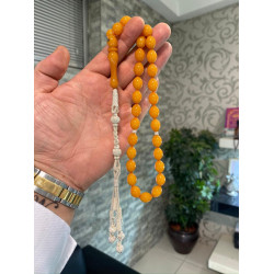 Özel Usta İşçilikli Trabzon Kazazlı Zar Kehribar Tesbih Zk197