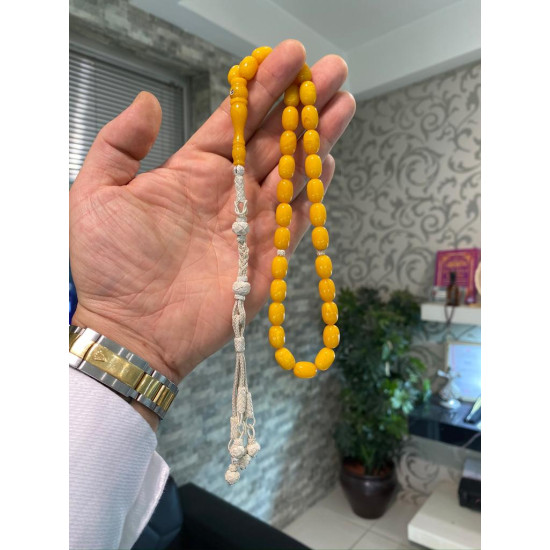 Özel Usta İşçilikli Trabzon Kazazlı Zar Kehribar Tesbih Zk199,Zar Kehribar Tesbih