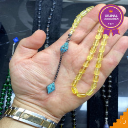 Özel Püskül Takımlı Damla Kehribar Tesbih