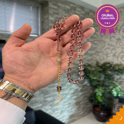 Özel Püskül Takımlı Ateş Kehribar Tesbih Ak1482