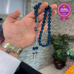 Özel Püskül Takımlı Ateş Kehribar Tesbih Ak1483