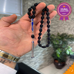 Özel Püskül Takımlı Ateş Kehribar Tesbih Ak1495