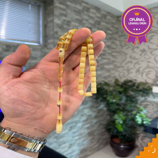 Özel Püskül Takımlı Damla Kehribar Tesbih Bna349,Damla Kehribar Tesbih