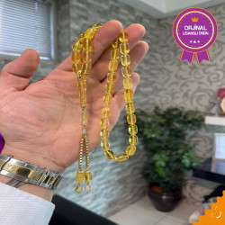 Özel Püskül Takımlı Damla Kehribar Tesbih Bna364