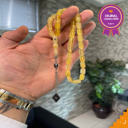 Özel Püskül Takımlı Damla Kehribar Tesbih Bna365