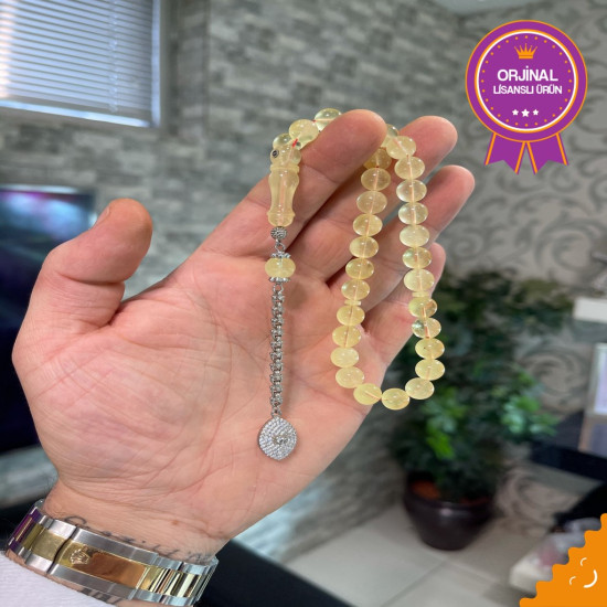 Özel Püskül Takımlı Damla Kehribar Tesbih Bna366,Damla Kehribar Tesbih