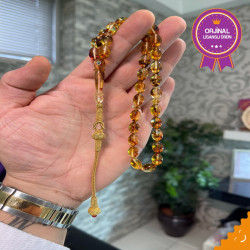 Özel Usta İşçilikli Trabzon Kazazlı Damla Kehribar Tesbih Bna362