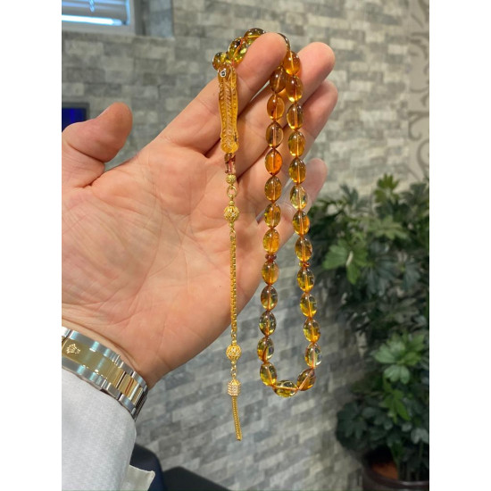 Özel Usta İşçilikli Damla Kehribar Tesbih,Damla Kehribar Tesbih
