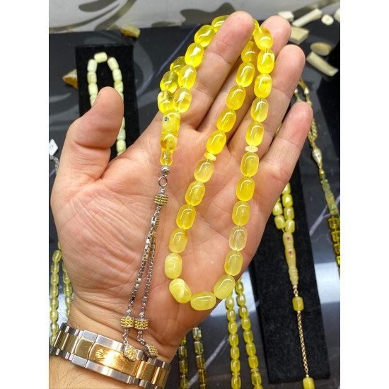 Özel Usta İşçilikli Özel Püskül Takımlı Damla Kehribar Tesbih,Damla Kehribar Tesbih