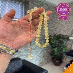 Özel Usta İşçilikli Sistemli Damla Kehribar Tesbih Bna345