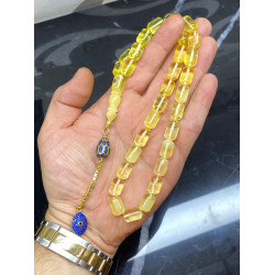 Özel Püskül Takımlı Damla Kehribar Tesbih