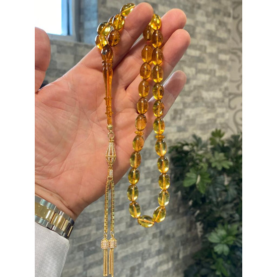 Özel Usta İşçilikli Damla Kehribar Tesbih,Damla Kehribar Tesbih