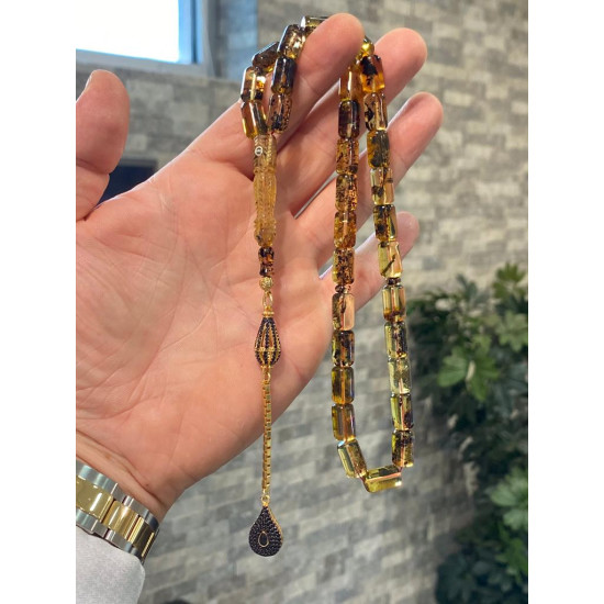 Özel Usta İşçilikli Damla Kehribar Tesbih,Damla Kehribar Tesbih