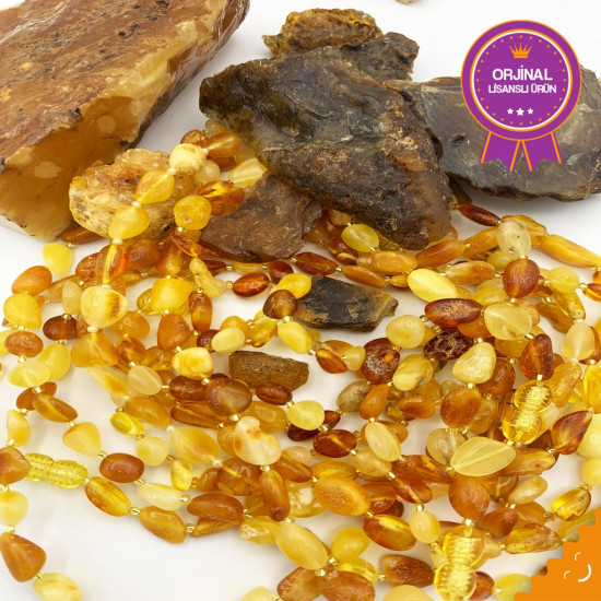 Özel Üretim Usta İşçilikli Kehribar Bebek Kolye,Kehribar Tesbih