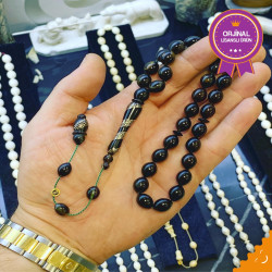 Özel Usta İşçilikli Altın Sarmal Kakmalı Turtle Shell Tesbih