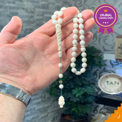 Özel Usta İşçilikli Oyma Ve Delme İmame Ve Tepelik, Özel Koleksiyonluk Fil Dişi Tesbih