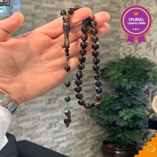 Özel Koleksiyonluk Oyma İmame Altın Kakma Turtle Shell Kaplumbağa Kabuğu Tesbih,Hayvansal Tesbih Tesbih