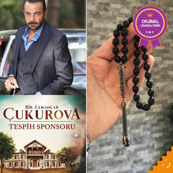 Bir Zamanlar Çukurova Özel Püskül Takımlı Usta İşçilikli Ateş Kehribar Tesbih Ck1,Ateş Kehribar Tesbih