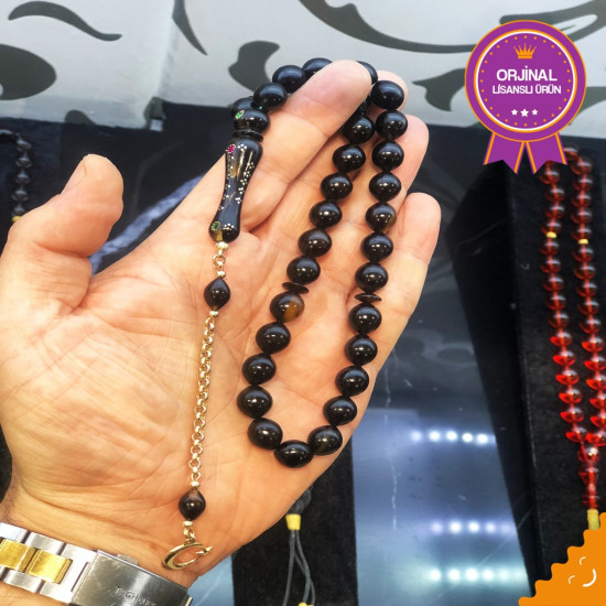 Altın Kakma Altın Püskül Zümrüt Ve Yakut İşleme Gold Edition Turtle Shell Hayvansal Tesbih Ts4,Hayvansal Tesbih Tesbih