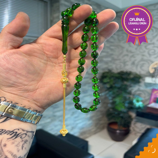 Özel Püskül Takımlı Ateş Kehribar Tesbih Ak1801,Ateş Kehribar Tesbih